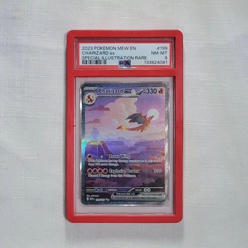 🔥 Pokemon TCG 🔥 Charizard ex #199 Scarlet & Violet 151 MEW EN SIR 🔥 PSA 8 🔥