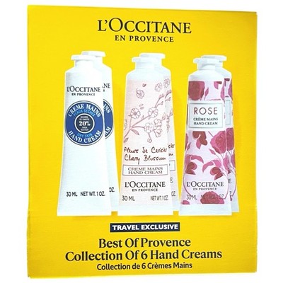 NEW L'Occitane Best Of Provence Collection of 6 Hand Cream Creams Shea Butter