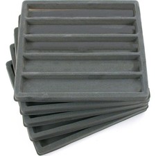 FindingKing 5 Gray 5 Slot 1/2 Size Jewelry Display Tray Inserts Grey