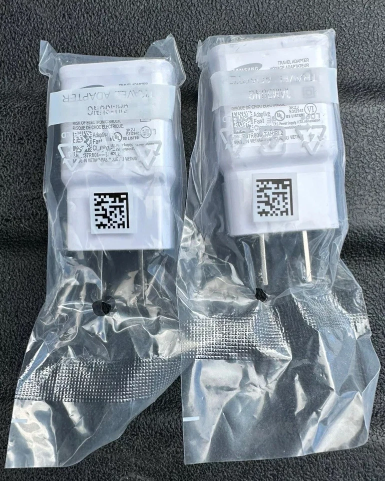 ADAPTADOR DE VIAJE SAMSUNG ADAPTABLE CARGA RÁPIDA ENCHUFE PARED BLOQUE EP-TA20JWE, 2X Foto 4 de 4