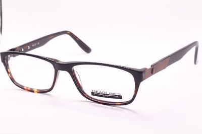 NEW HEADLINES HL-271 DARK BROWN TORT AUTHENTIC DESIGNER FRAMES EYEGLASSES 52-17