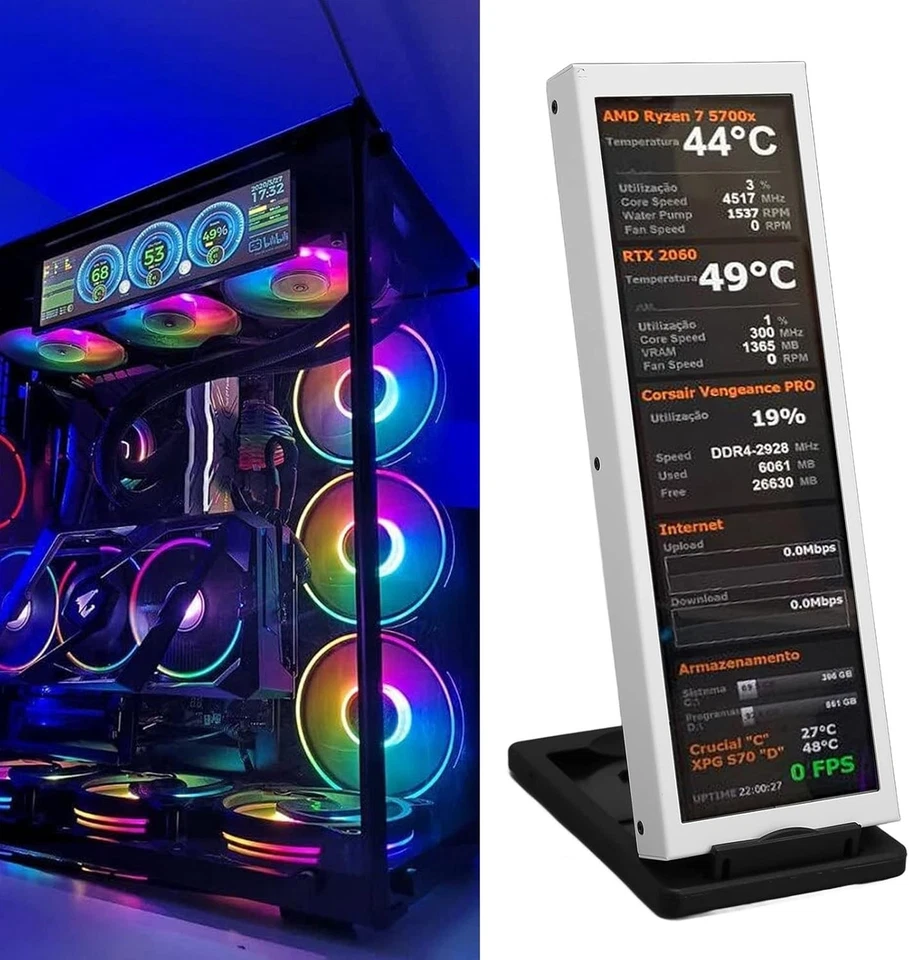 Bewinner 7.9 Inch USB Mini Screen for AIDA64 PC CPU GPU SSD Data Monitor - Image 4 of 4