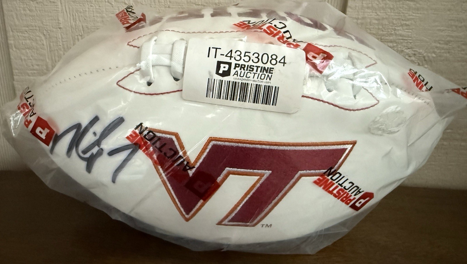 Michael Vick Autographed Signed Virginia Tech Hokies NFL Auto Pristine Football w/JSA COA 