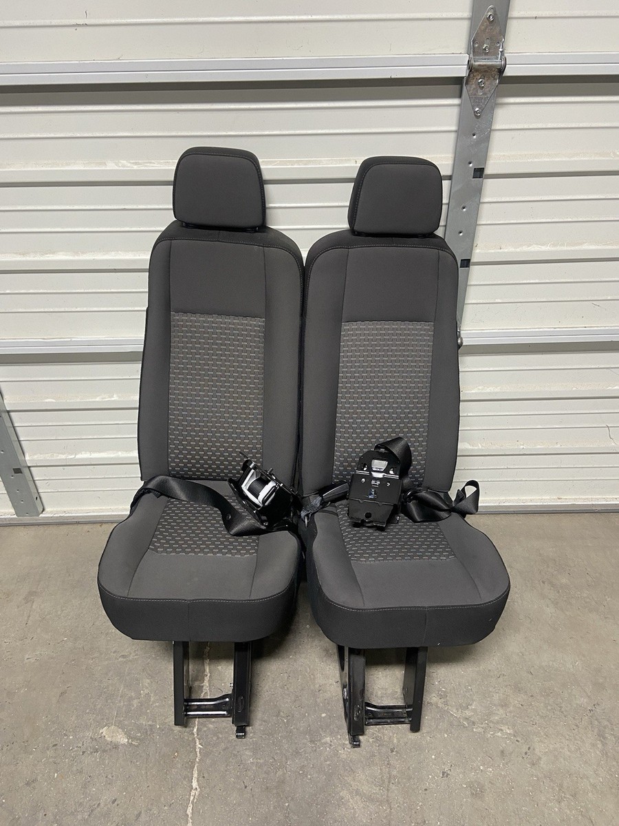 2015-2024 Ford Transit Passenger Side Black Vinyl 31 Seat w/2 floor rails | Genuine OEM | Adjustable Headrest | Detachable