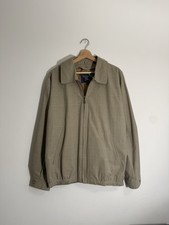 1980's Vintage Burberry Harrington Tan Zip Up Jacket Sz M