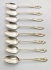 8 Wallace ROSE POINT Sterling Silver Teaspoons - 6" NO MONO - 202g