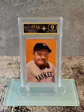 BABE RUTH 1973 Smithsonian Playing Card Graded ASG NM 9