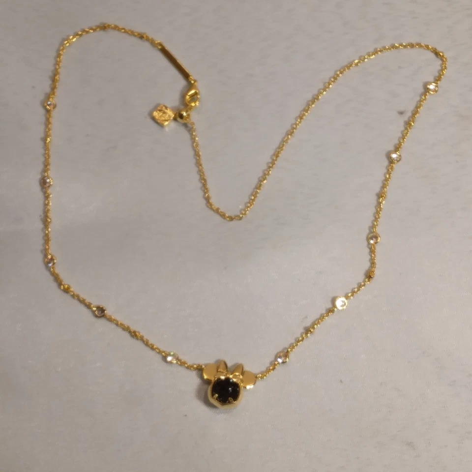 Collar Kendra Scott Disney Minnie Mouse Dorado Negro Minorista $85 Nuevo Foto 2 de 4
