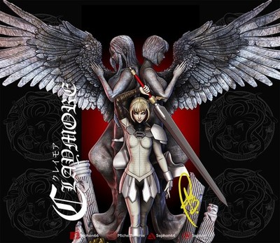 Clare Claymore 3D Printed Figure, Unpainted Silver-Eyed Warrior Model Kit