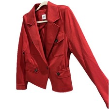 Cabi Little Red Blazer Jacket 3374 Ponte Knit Office Business Womens Size 6