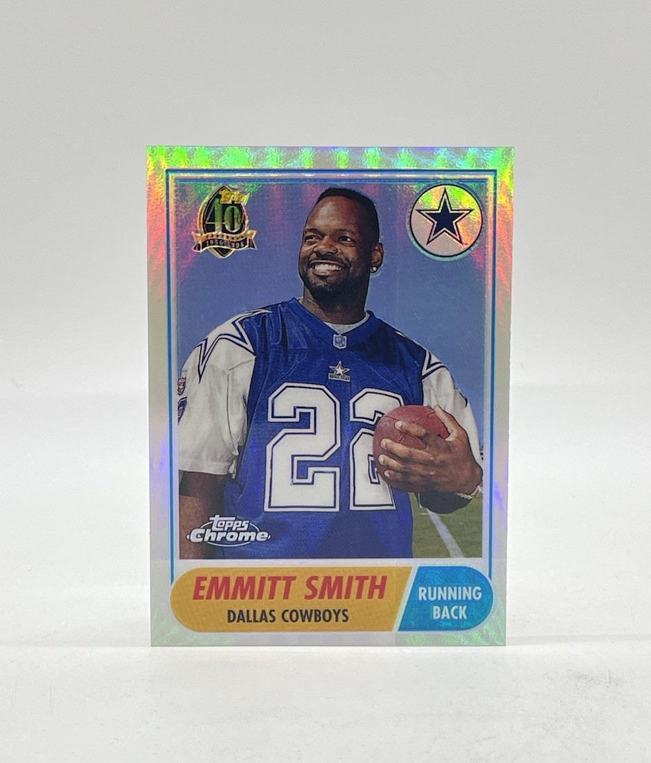 1996 Topps Chrome 40th Anniversary Retro Refractor #13 Emmitt Smith HOF