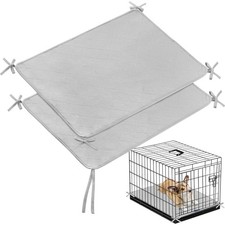Waterproof Dog Crate Mat with Rope 2 Pack 24   X18    , Washable Pee Pads for ...