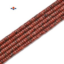 Sesame Red Jasper Heishi Disc Beads Size 2x4mm 15.5'' Strand 2x4mm 