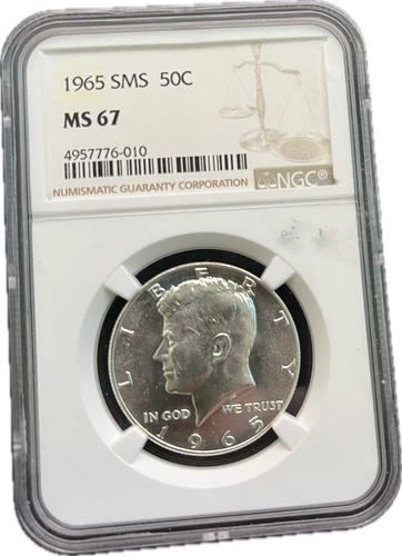 1965 SMS Kennedy Half Dollar NGC MS 67
