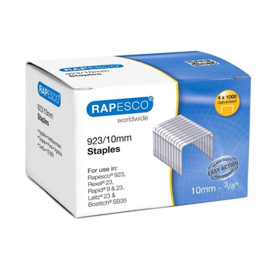 Rapesco S92310Z3 923/10 mm Galvanised Staples, Type 23, Box of 4000