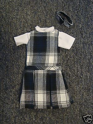 *NIP* 3 pc SCHOOL UNIFORM Dress Jumper Outfit Clothes fits Barbie doll PLAID #65