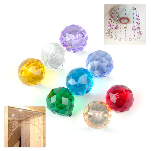 8pcs 20mm Chandelier Crystal Glass Ball Prisms Pendants Drop Lamp Light Parts ut - Picture 1 of 4