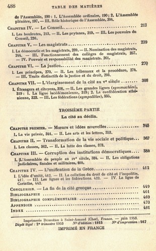 GLOTZ G. - LA CITE GRECQUE - Paul CLOCHE - 1953 - Picture 3 of 3