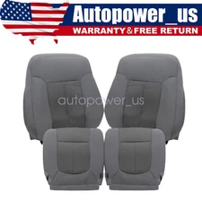 For 2011 Ford F250 XLT STX Driver & Passenger Bottom & Top Cloth Seat Cover Gray