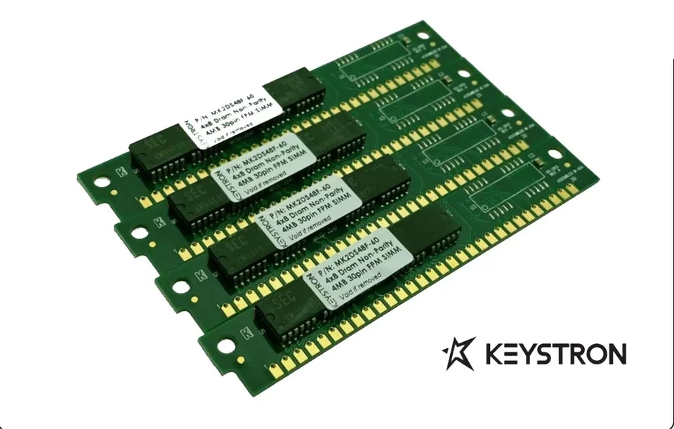 Keystron 4x4MB 16MB 4x8 30-pin FPM DRAM Non-Parity SIMM Memory Kit