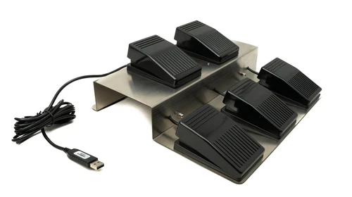 PCsensor USB Fußpedal 5 mechanische Tasten Typ A Fuß Pedal für PC Hotkeys in