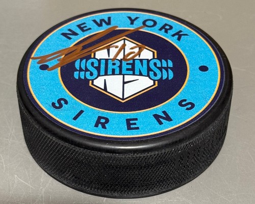 Sarah Fillier signed PWHL New York Sirens official puck PROOF - Picture 1 of 2