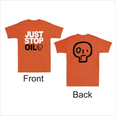 Just Stop Oil Environmental Protest Save The Earth Front & Back Men's T-Shirt