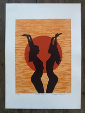 Fred Edwards "Sun Dance" Art Lithograph 12" x 17" Signed & Dated 1978 #1/50