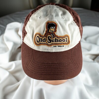 ANOMA The Simpsons Brown Ivory Men Old School Cap M 7 1/4