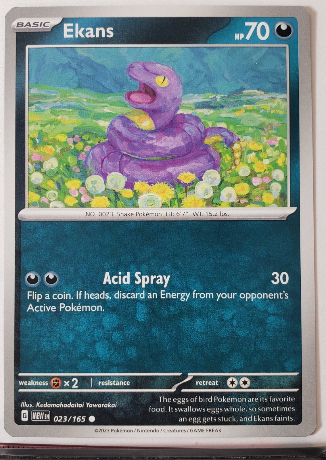 Ekans 023/165 NM / M - 151 Scarlet Violet Pokemon Card $2 Combined Shipping