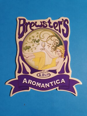 BREWSTER'S Brauerei AROMANTICA Real Ale Bier Pumpe Clip Abzeichen vorne Belvoir