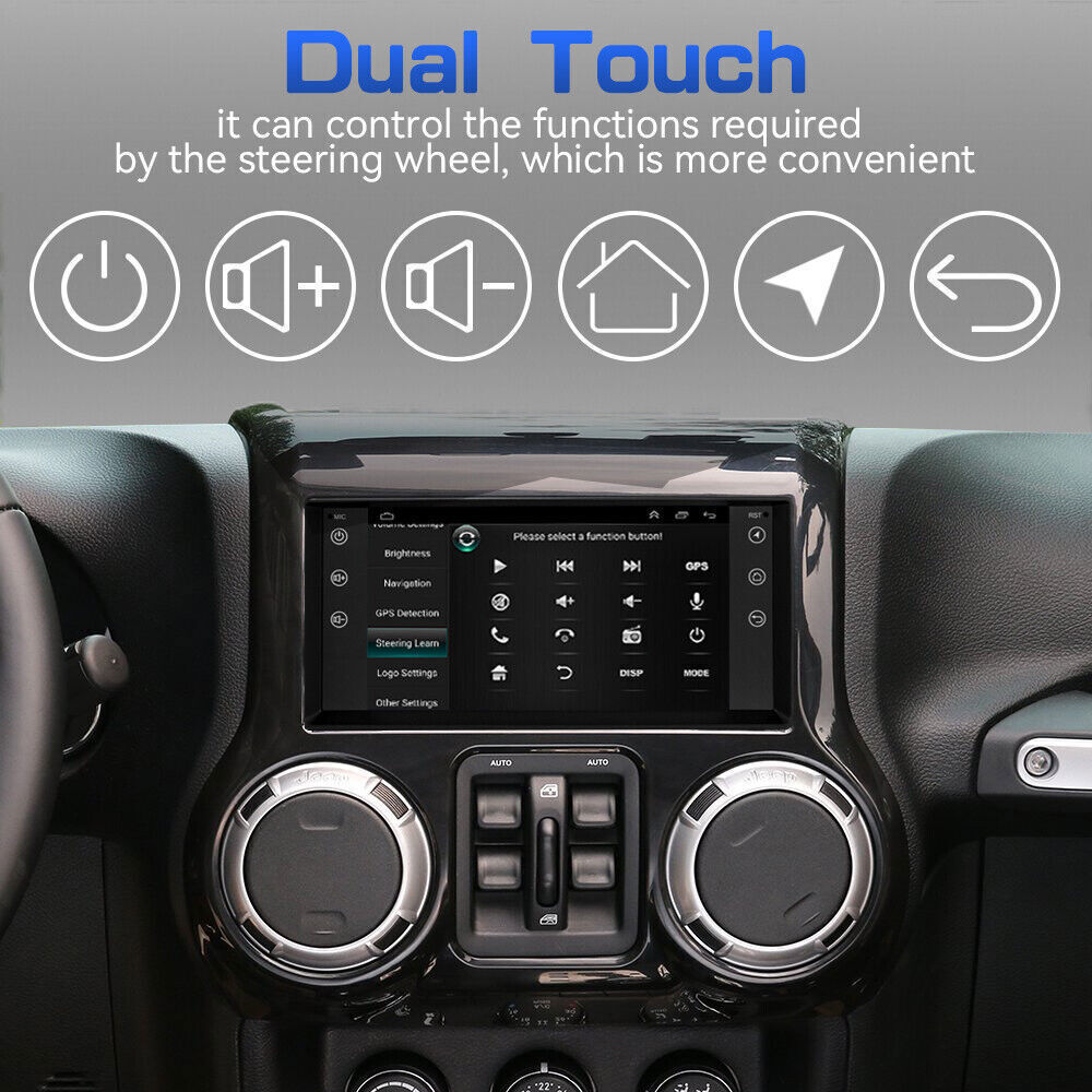 For 2008-2010 Jeep Grand Cherokee Carplay Android Auto Car Stereo Radio GPS Navi