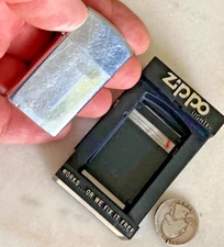 VTG ZIPPO SLIM LIGHTER VINTAGE BRADFORD, PA USA EARLY PINSTRIPED no MONOGRAM
