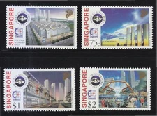 SINGAPORE 1995 MEET IN SINGAPORE SUNTEC CITY COMP. SET 4 STAMPS SC#712-715 MINT 
