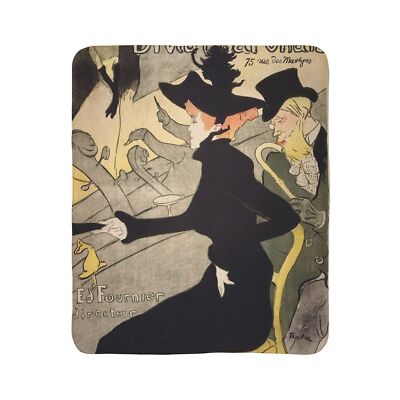 Fleece Sherpa Blanket with 'Divan Japonais' Design, Cozy Home Decor