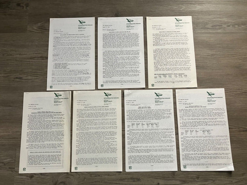 (7) 1987-89 NFL Philadelphia Eagles Official Media Releases