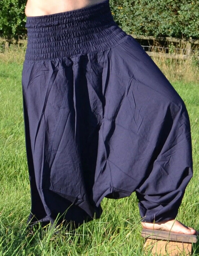 Women Plain Harem Ali Baba Trousers Ladies Print Harem Pants - Foto 7