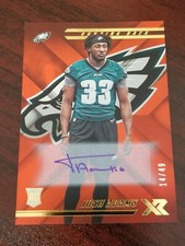 2018 XR Autographs Orange #154 Josh Adams Notre Dame Eagles RB #'d 14/49