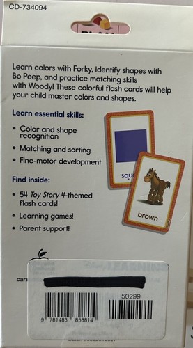 Carson Dellosa Education Disney Pixar Toy Story Color & Shapes Flash Cards - Picture 2 of 2