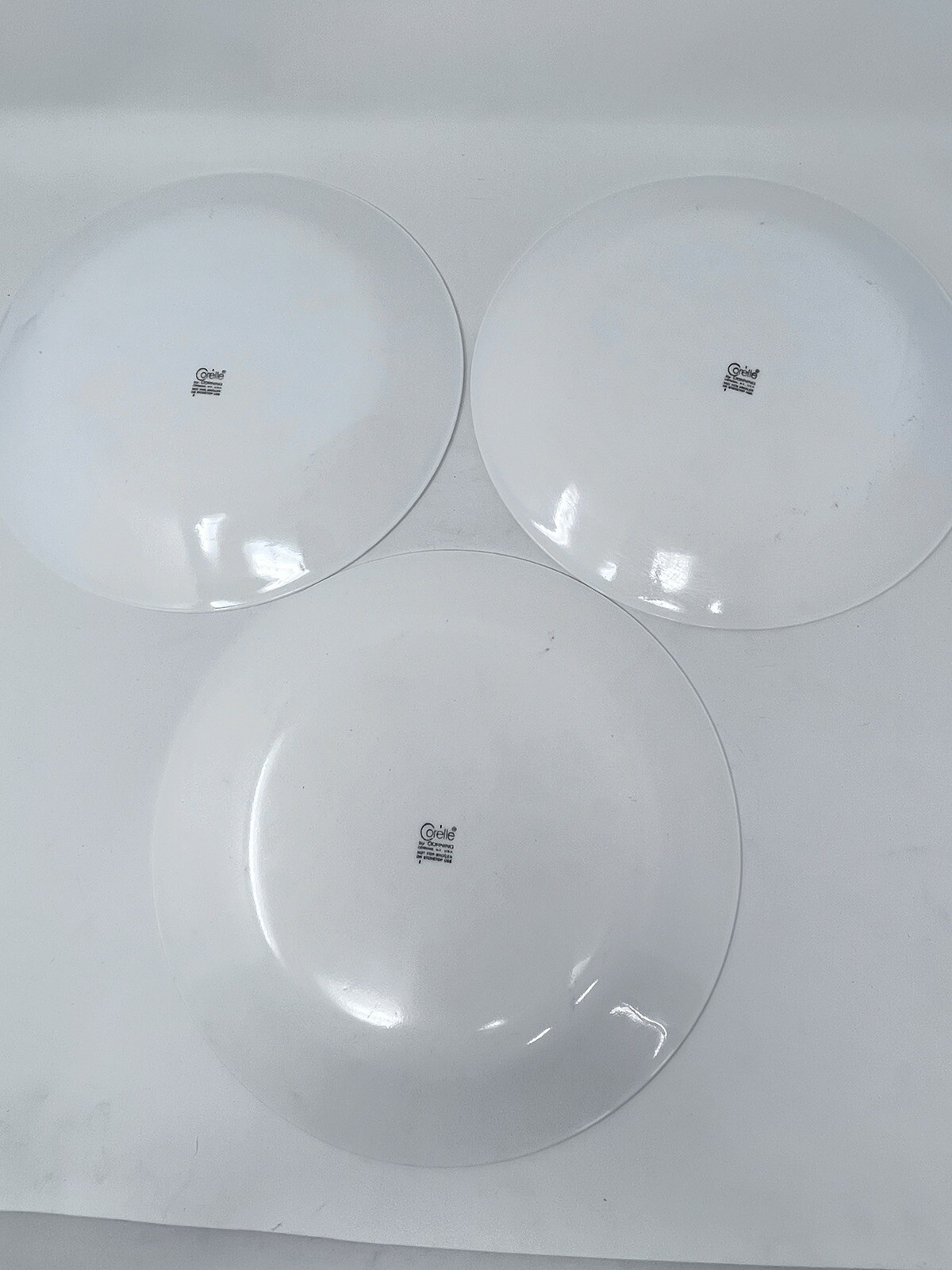 Corelle Meadow Dinner Plate 10-1/4" Green Trim Vitrelle