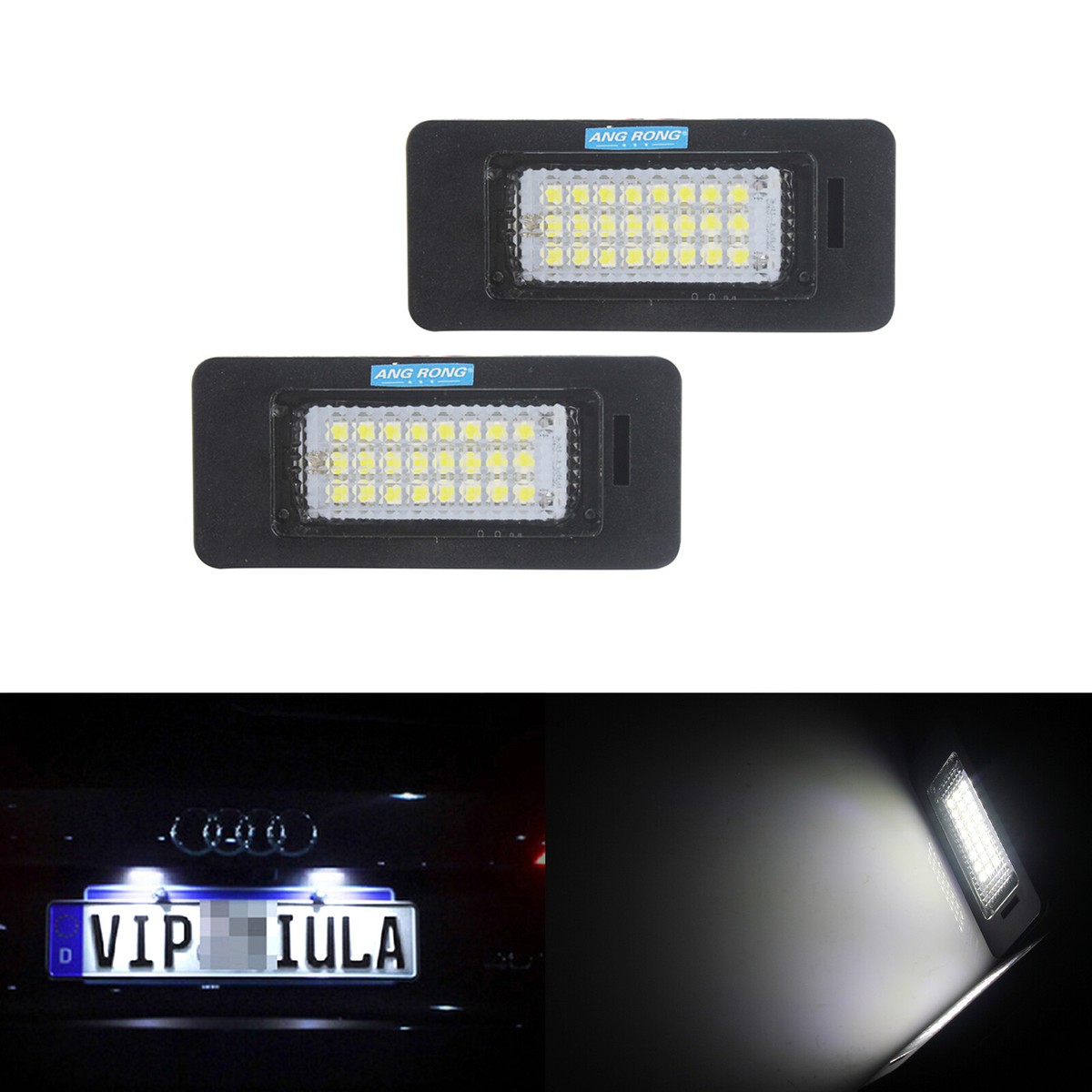 White LED License Number Plate Light Error Free For Audi A1 A3 A4