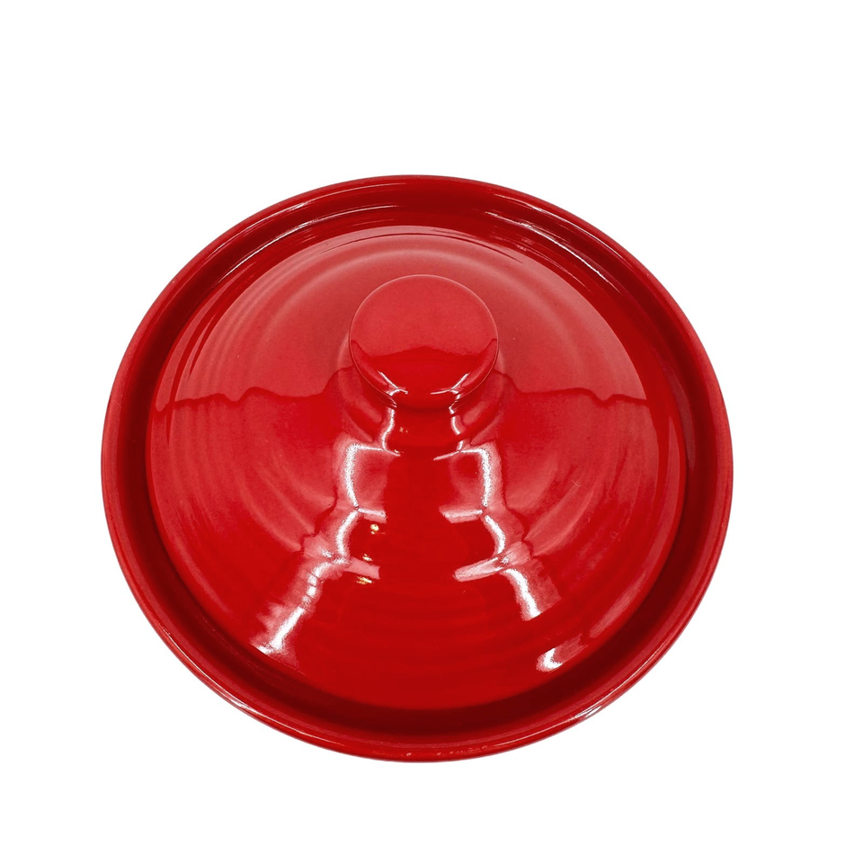 Fiesta Medium Scarlet Red Canister Utensil Crock + Lid HLC Fiestaware