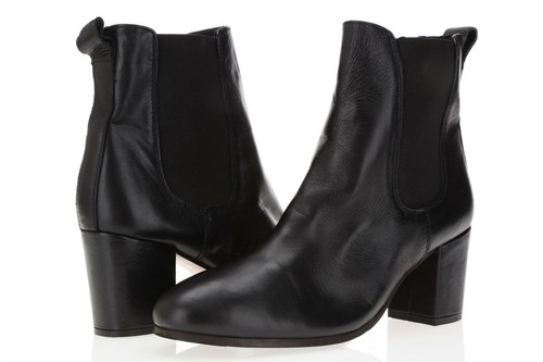 Womens TOPSHOP 235785 Black Leather 