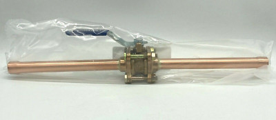 1/2'' NIBCO S-595-Y Bronze High Purity Med Gas Ball Valve 6'' Copper Tube Solder