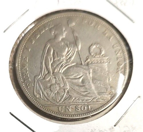 と*の様 1926年ペルー UN SOL 銀貨 1926 PERU South America 1 SOL Antique BIG Original Silver Peruvian
