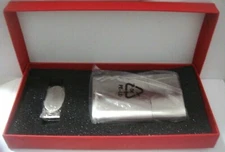 Stainless Steel Cigarette Tin Holder & a Stainless Steel Money Clipper Gift Set