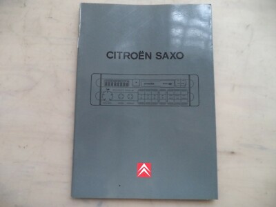 Owners Manual Handbook Radio Citroen Saxo Audio System 2014 RDS 6996