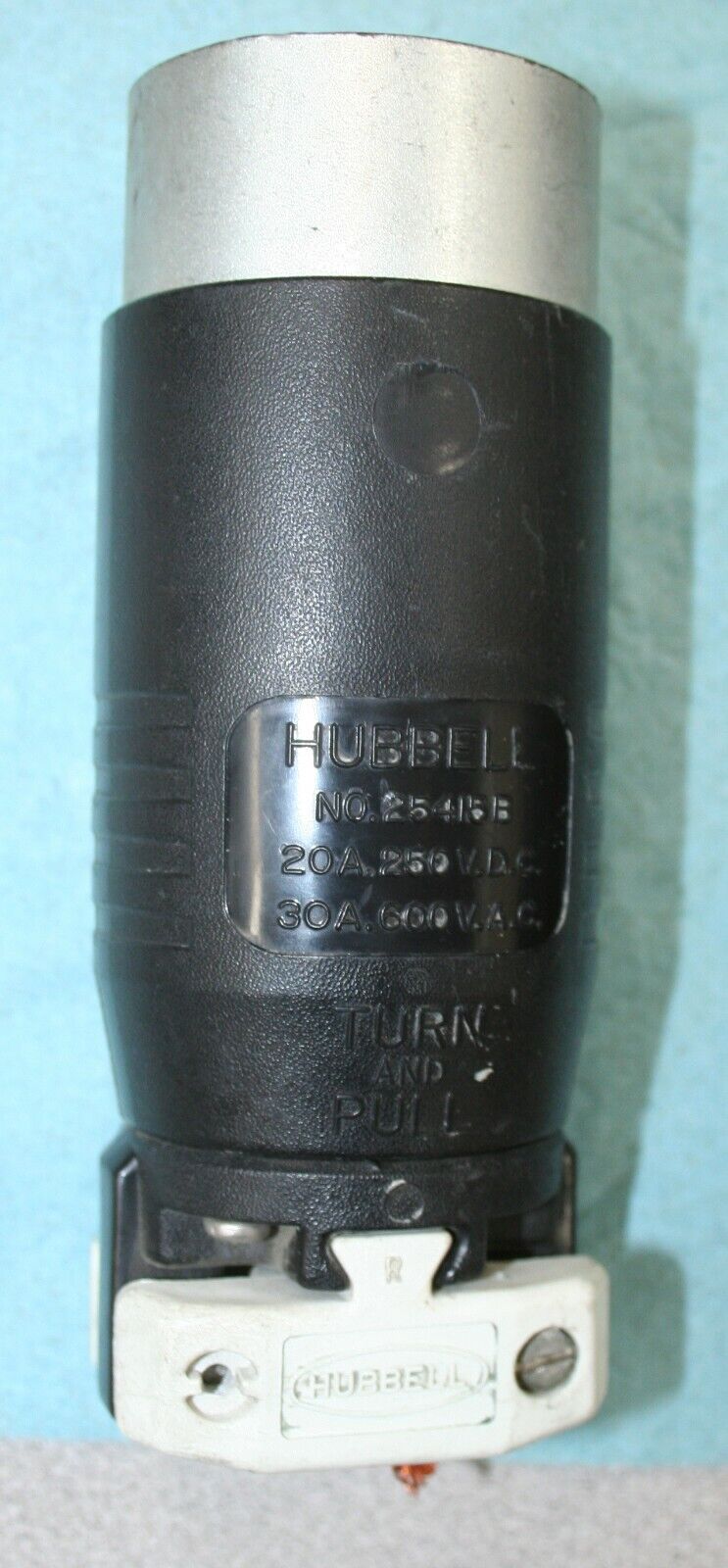 HUBBELL NO. 25415B  20A, 250VDC; 30A, 600VAC Hubbellock Plug (#2