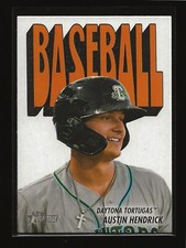 AUSTIN HENDRICK 2021 Topps Heritage Minor 1972 Pack Cover Card Reds 72TPCC-18