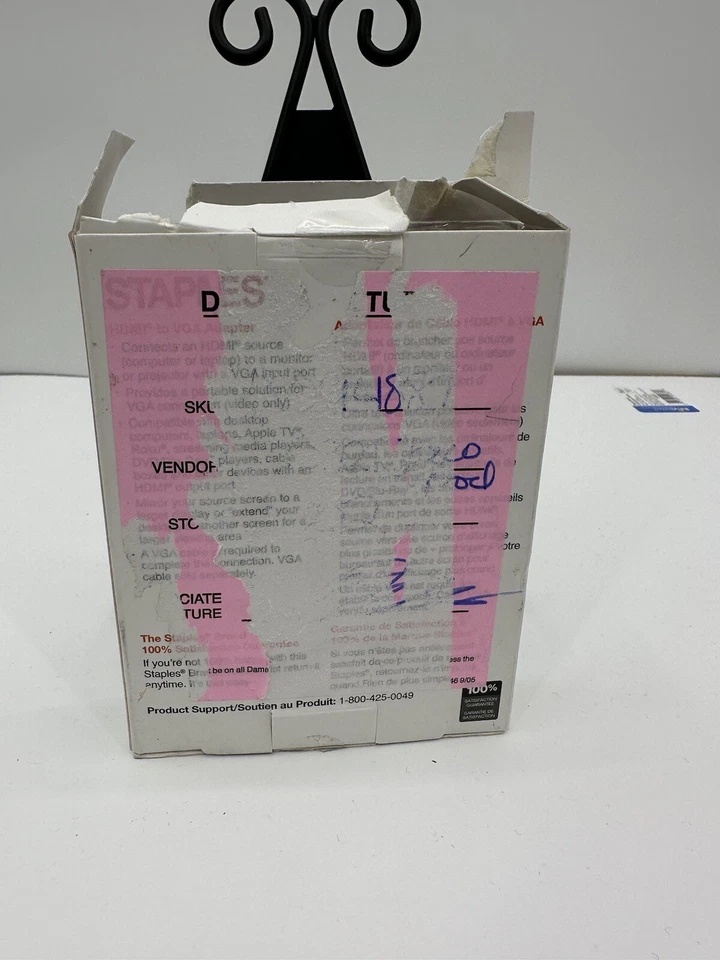 Staples 6 Inch HDMI to VGA  Adapter Torn Box NITB - Image 2 of 4